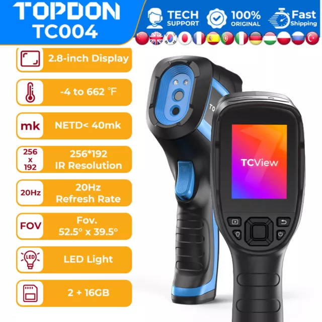 TOPDON TC004 256*192 ITC629 Portable Thermal Camera Infrared Imaging Inspection