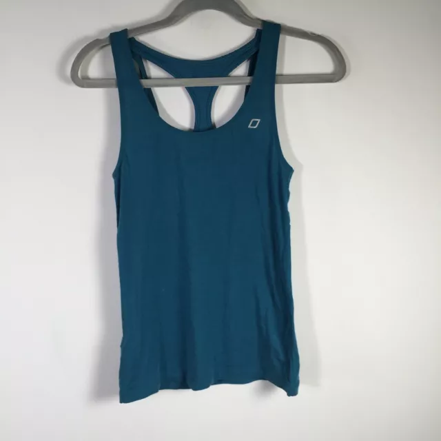 Lorna Jane womens blue fitness tank top singlet size XS sleeveless round neck