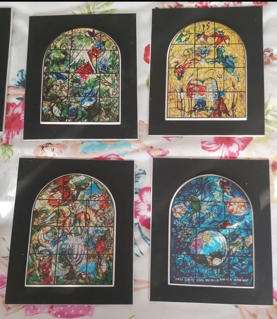 12 XVintage MARC CHAGALL LITHOGRAPHS ON WOODEN PLAQUES 12 XVintage MARC CHAGALL LITHOGRAPHS ON WOODEN PLAQUES