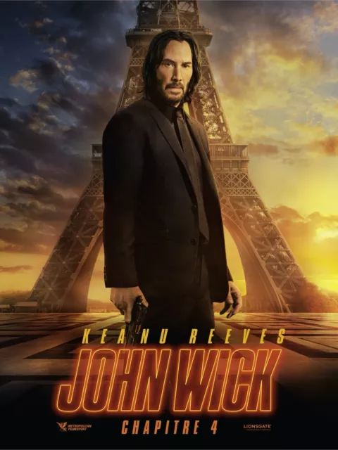 Affiche Roulée 120x160cm JOHN WICK : CHAPITRE 4 (CHAPTER 4) Keanu Reeves NEUVE
