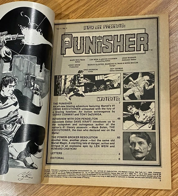 Marvel Preview Presents The Punisher #2 Marvel 1st Appearance of Dominic 1975 3