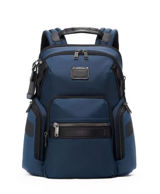 $550 TUMI ALPHA BRAVO Navigation Backpack NAVY 0232793NVY 100% Authentic bag