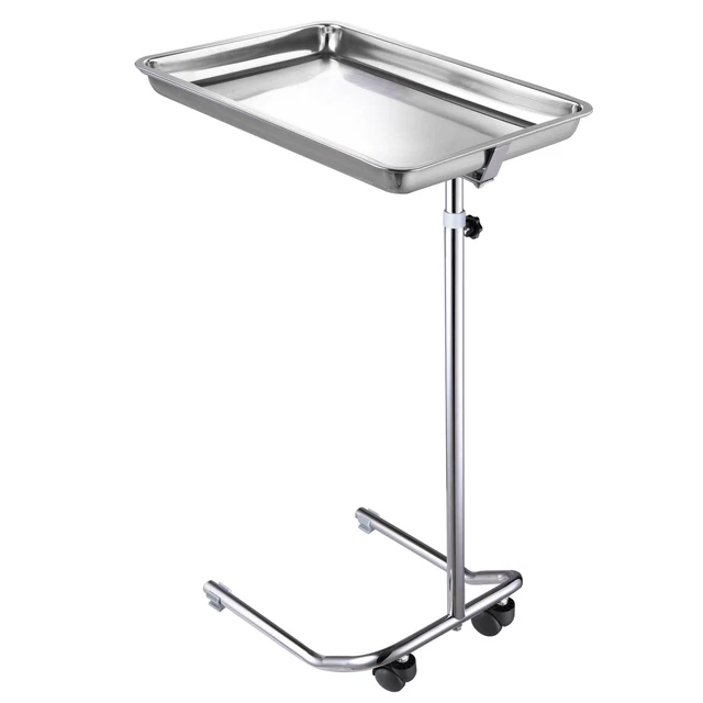 Mobile Mayo Stand Trolley Medical Salon Tattoo Instrument w/ Removable Tray