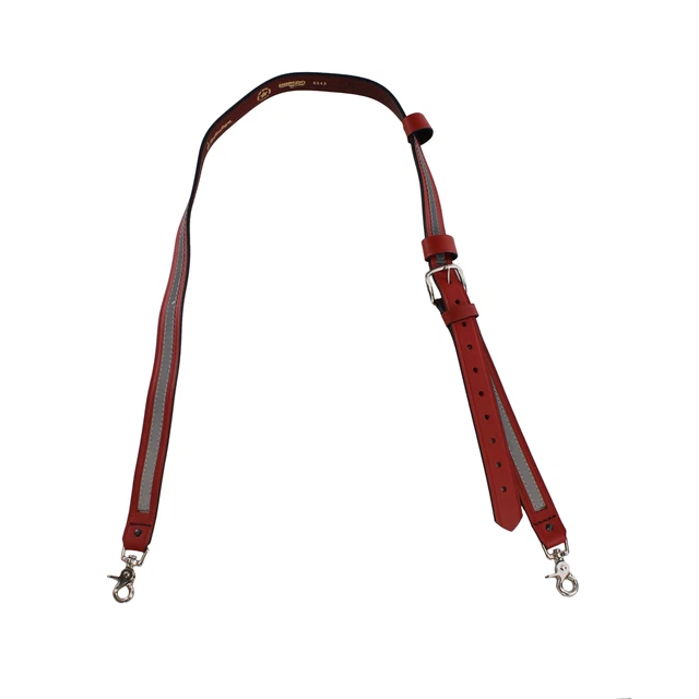 Boston Leather TheFireStore Exclusive Reflective Red FDNY Style Radio Strap New