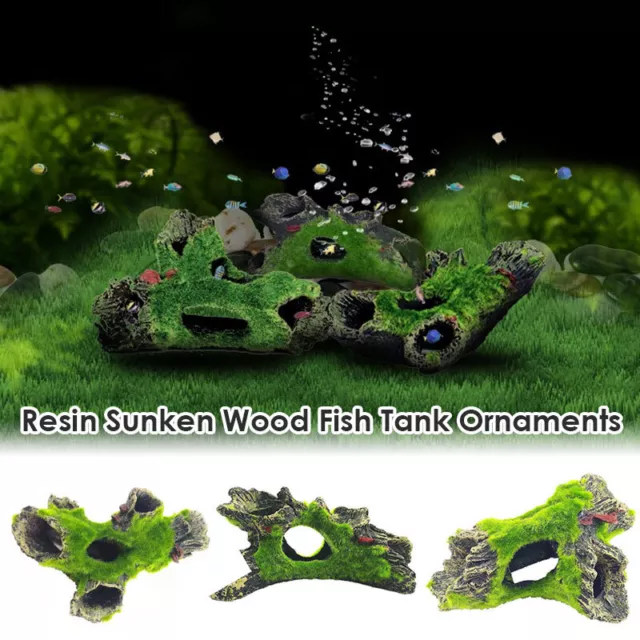 Artificial Aquarium Rock Cave Resin Decor Fish Hiding Toy Fish Tank Ornament NEW