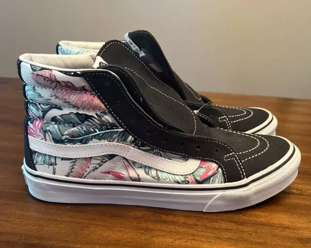 NEW VANS SK8-Hi Slim Tropical Floral Unisex Skate Shoes Men's 8 / Women's 9.5