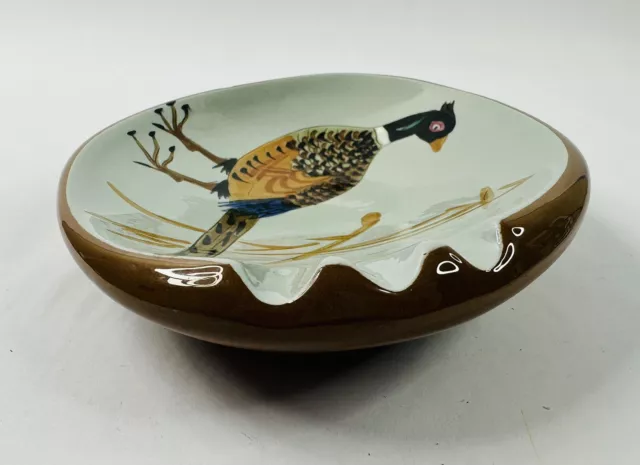 Stangl Pottery Pheasant Sportsman Series Ashtray Game Bird Mid Century MCM EUC 3