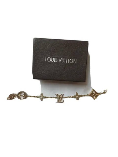 Louis Vuitton LV monogram leather heart bracelet Crazy in lock Length 6.6  inches