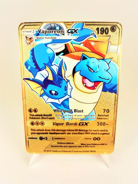 ❤ Tortank Aquali Gx Vaporeon Blastoise Limited Edition Pokemon Card Gift