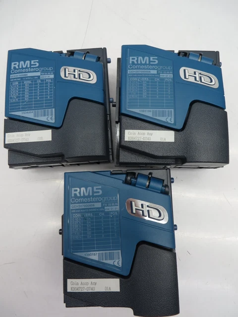 Qty-3 Comestero Rm5 Hd Coin Validator **Parts / Repair** T13-D8