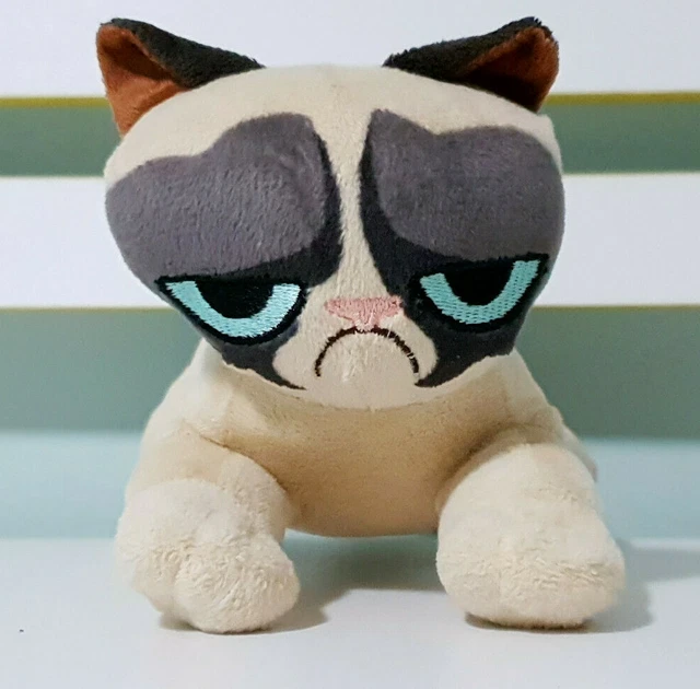 GRUMPY CAT PLUSH Toy Social Media Meme Cat Toy Factory USA 22cm Long
