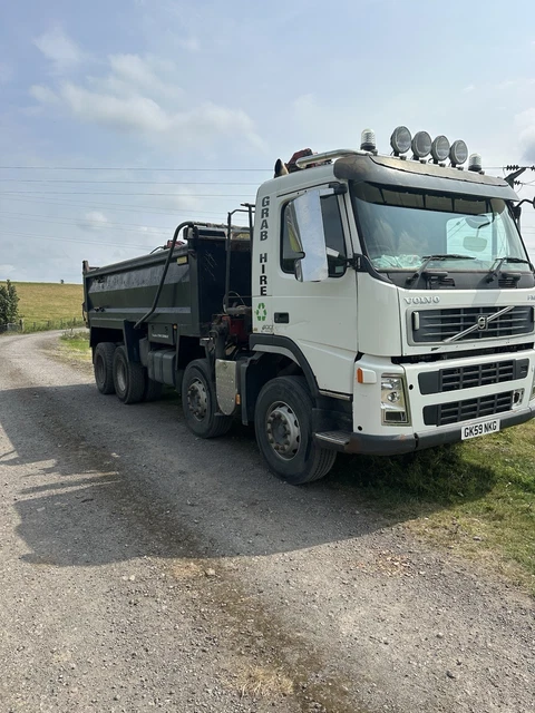 Fm400 VOLVO FM400 8X4 Tipper Grab Epsilon Crane £10,000.00 - PicClick UK