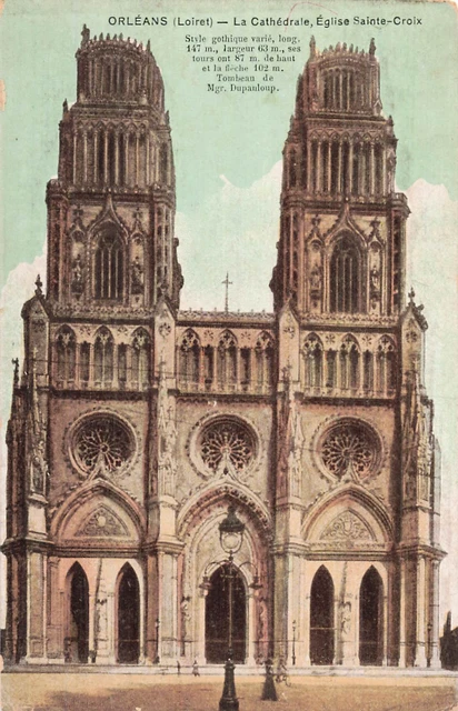 45 CPA ANIMÉE old postcard ORLEANS rue Jeanne d'Arc cathédrale tacot voiture EUR 2,50 - FR