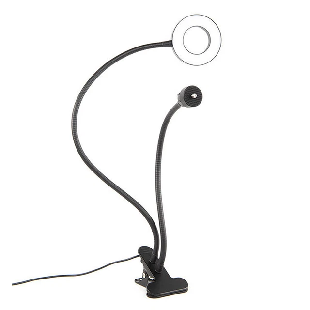 Wire Controller Portable Rotatable Strong Clip Led Webcam Light Stand Vlog