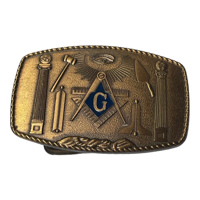 Masonic belt buckle vintage shop