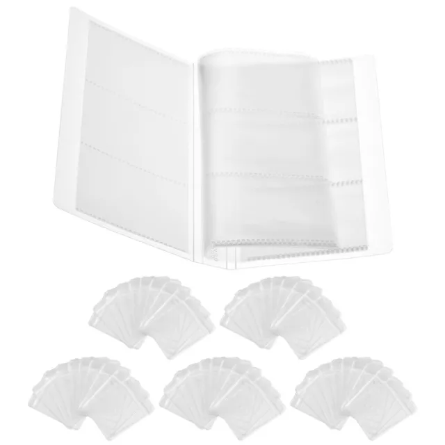 84 Pockets Transparent Jewelry Storage Album with 50 Zipper Bags