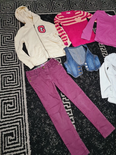 #A68💜 Huge Bundle Of Girls Clothes 6-7years NEXT GEORGE H&M GAP F&F PRIMARK 11