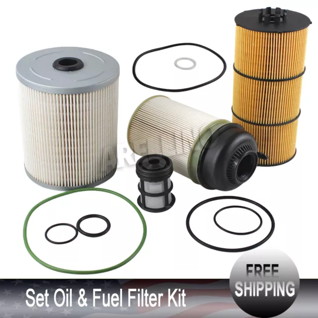 Oil & Fuel Filter Kit Fit For Freightliner DD13 DD15 DD16 PF9908 FS19915 P551005