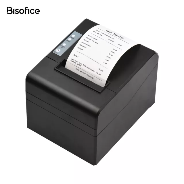 80mm Commercial Thermal Receipt Printer Auto  /POS Print USB + LAN Y7C8