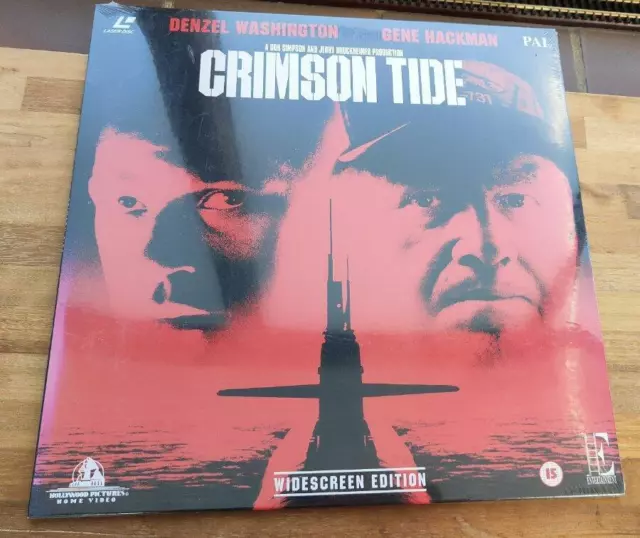 Laserdisc Crimson Tide Denzel Washington Gene Hackman Widescreen Sealed