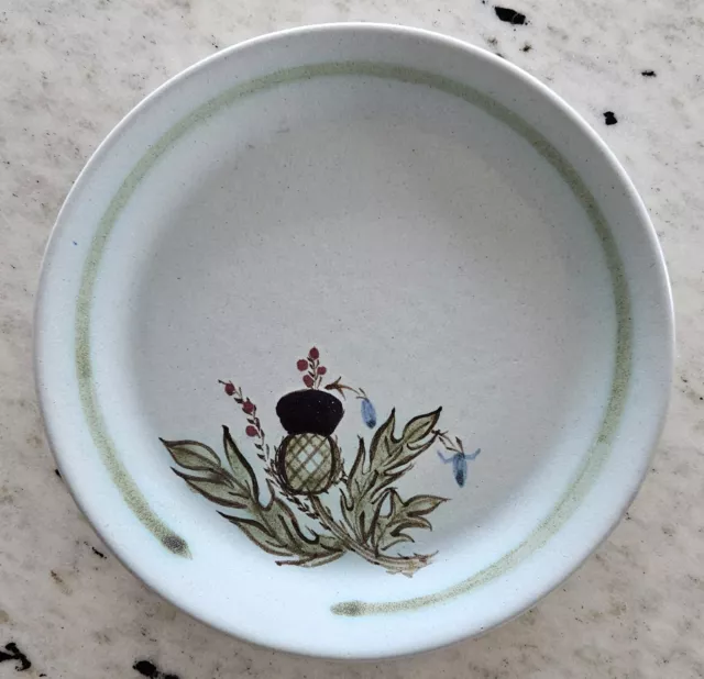 Buchan Stoneware Portobello Scotland 6.5” Luncheon Bread Plate Thistle