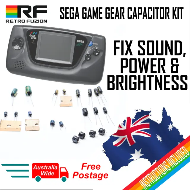 Sega Game Gear Capacitor Replacement Kit - Powerboard, Soundboard, Mainboard -