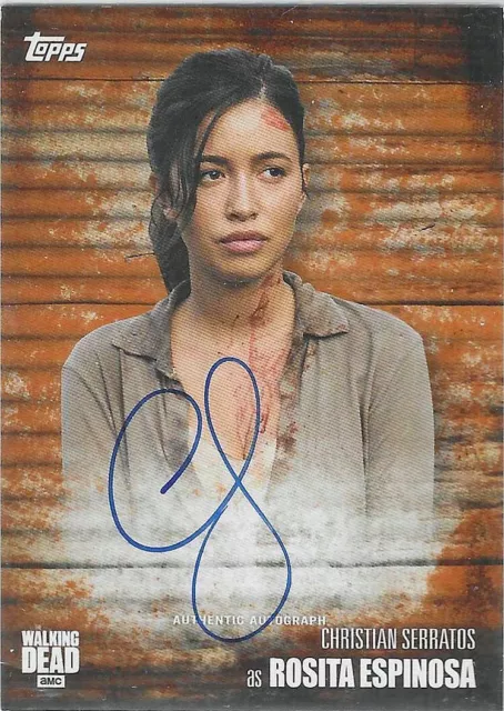 Christian Serratos Walking Dead Autograph Card as Rosita Espinosa Season 6