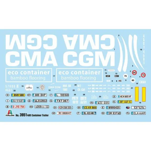 Maquette Remorque 40' Container Trailer Italeri 3951 1/24ème Maquette Char Promo 3