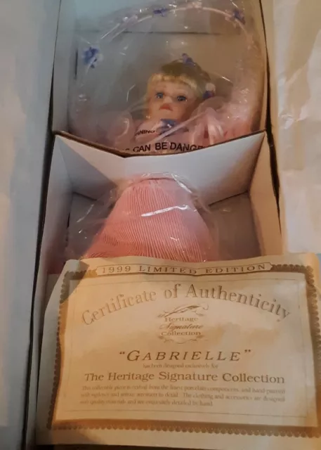 The Heritage Signiture Collection Porcelain Ballerina Doll w/ documentation Nib.