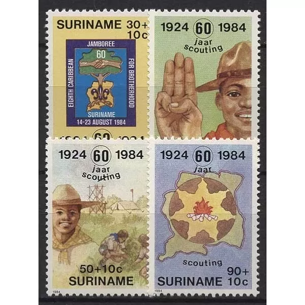 Surinam 1984 60 Jahre Pfadfinderbewegung in Surinam 1094/1097 postfrisch