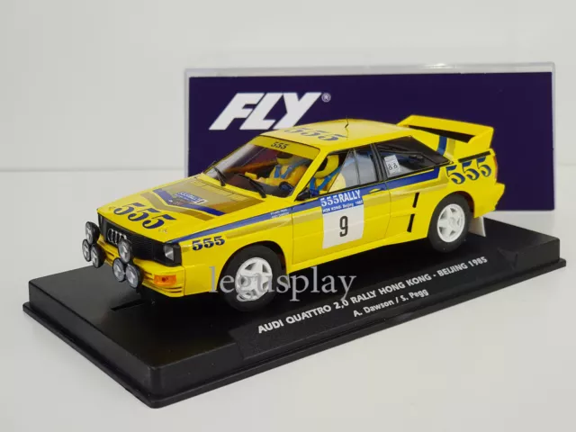 Slot car SCX Scalextric FLY A2003 Audi Quattro 2.0 Rally Hong Kong- Beijing 1985