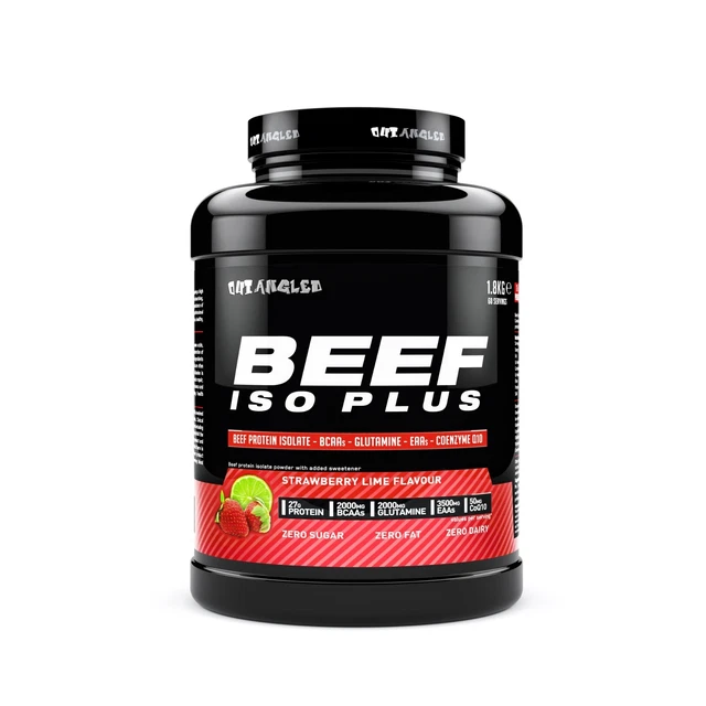 OUT ANGLED BEEF ISO Plus 27g Protein Isolate BCAA's Glutamine EAA's 1 ...