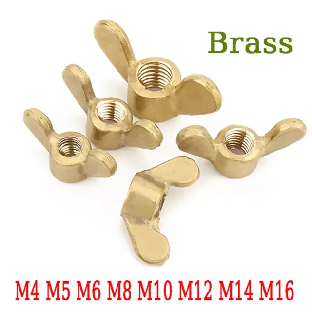 Brass Wing Nut All Metal Thumb Nut Bolt Furniture Machinery Accessories  M4~M16