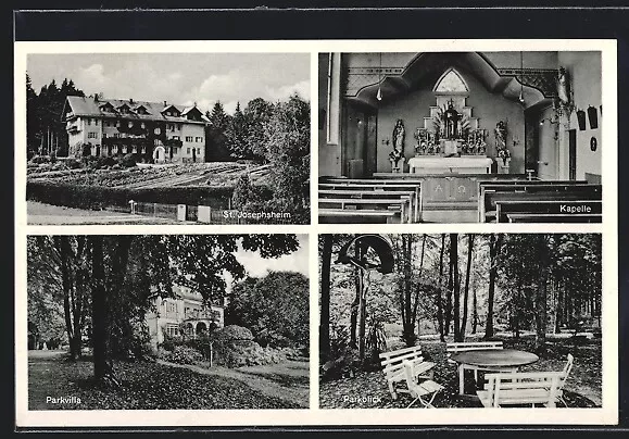 Ansichtskarte Bad Tölz /Obb., St. Josephsheim, Kapelle, Parkvilla