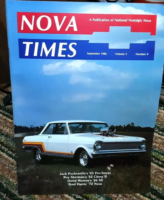 Nova Times September 1986 Chevy Cars Nostalgic Novas Magazine Chevrolet