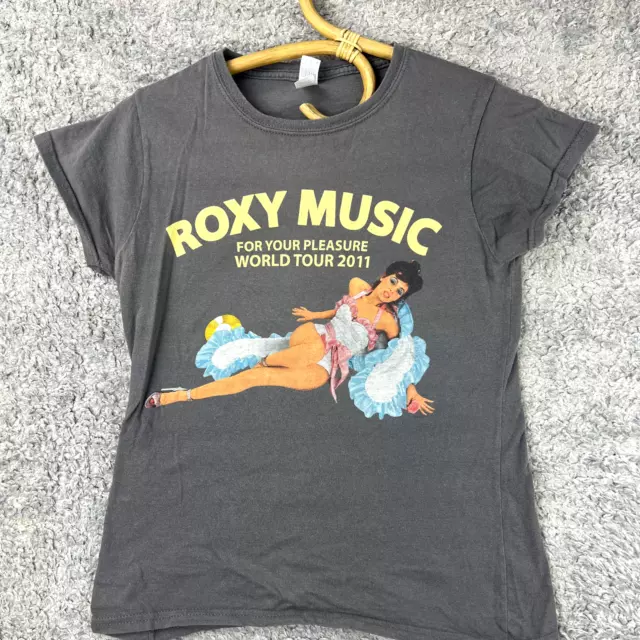 Roxy Music World Tour 2011 T Shirt double sided size Ladies Small 70s glam pop