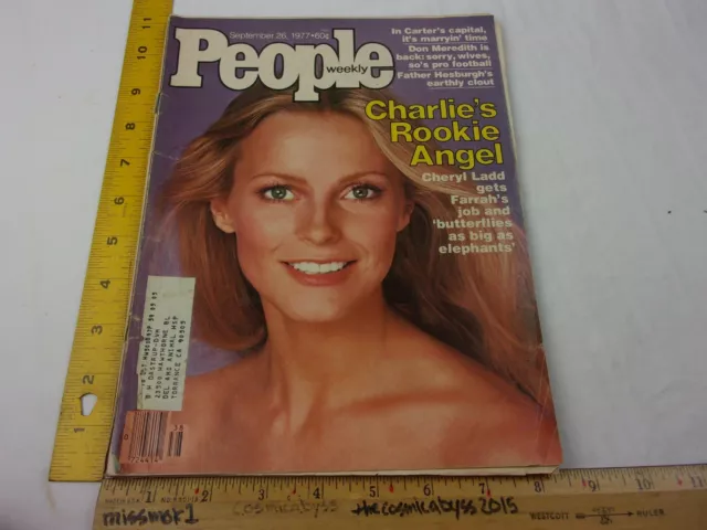 Cheryl Ladd Charlies Angels PEOPLE magazine 1977 NO LABEL Father Hesburgh