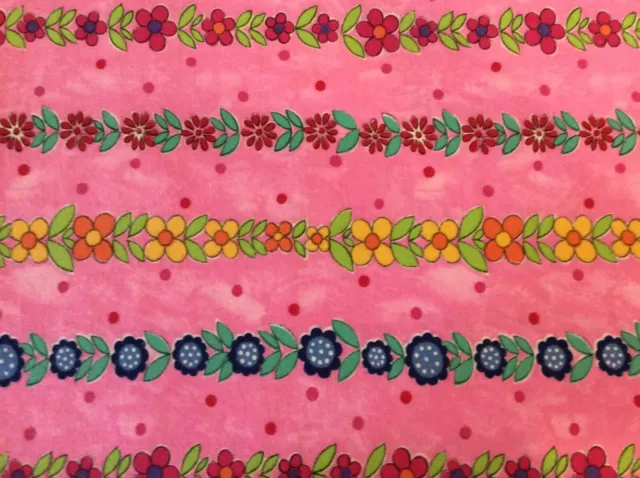 Cotton flannelette floral Fabric 88cm x 55cm   craft sewing