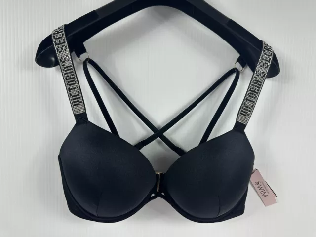 Victoria's Secret Bombshell Add 2 Cups Shine Strap Lace Push Up