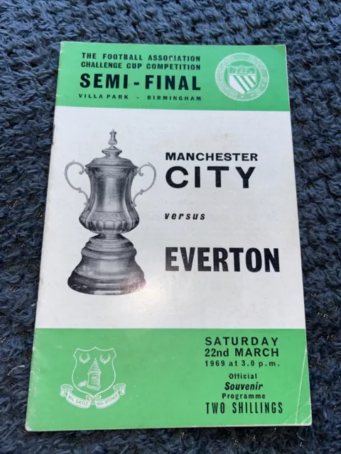 Manchester City V Everton Fa Cup Semi Final 22nd Mar 1969