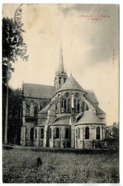 ORBAIS L' ABBAYE - Marne - CPA 51 - l' église - l' abside