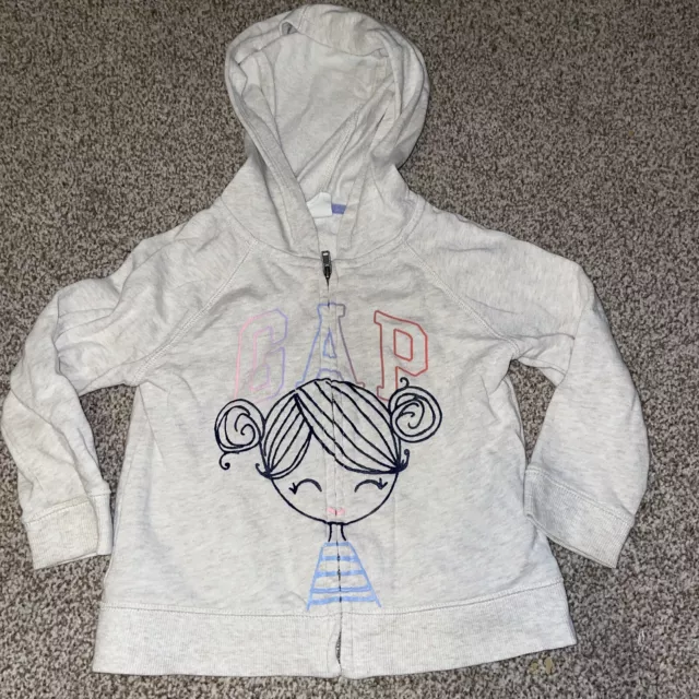 girls GAP age 2 years zip up hoodie