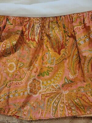 Falda de cama Ralph Lauren Village Mews cachemira reina polvo volantes coral/rosa