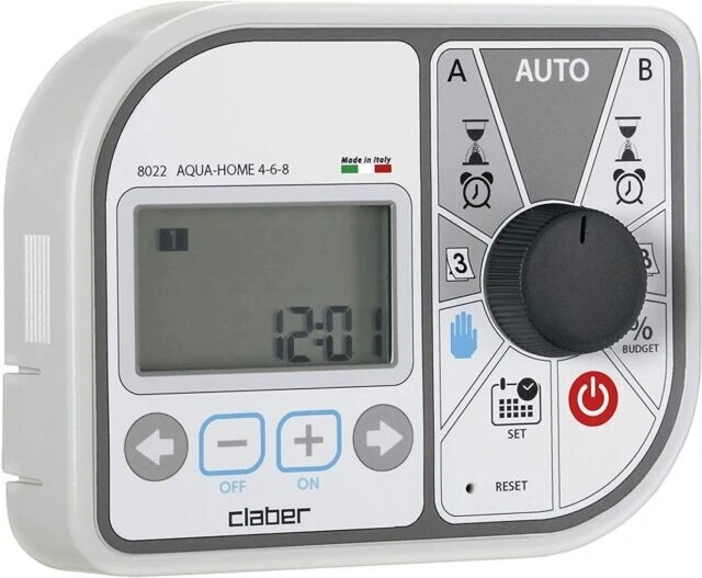CLABER 8022 AQUA HOME 4 6 8 programmatore centralina irrigazione fino a 8 linee