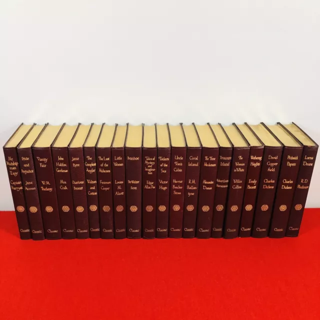 GORDON CLASSIC LIBRARY: Complete 20 Vintage Book Set Dickens, Brontë, Scott, Poe