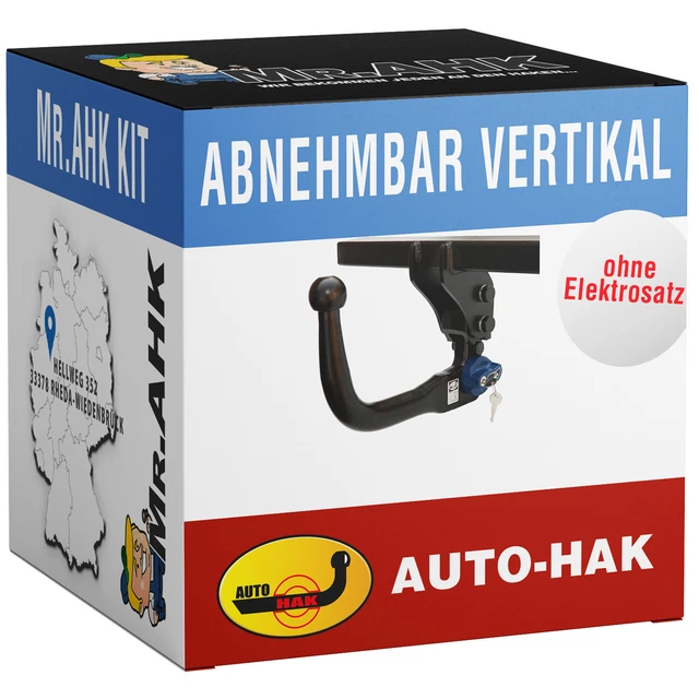 AutoHak Anhängerkupplung vertikal abnehmbar für Fiat Doblo WorkUp ab 11 NEU ABE