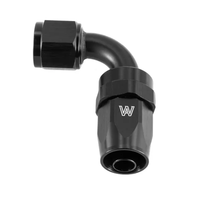 1 PCS BLACK -8AN 90 degree Hose End Oil Fuel Swivel Reusable 8 AN Fitting -8AN