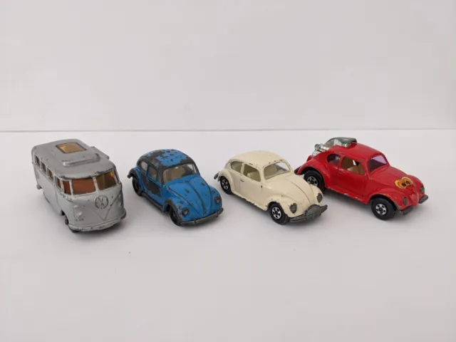 Vintage Mfr. Diecast Volkswagen Lot of 4