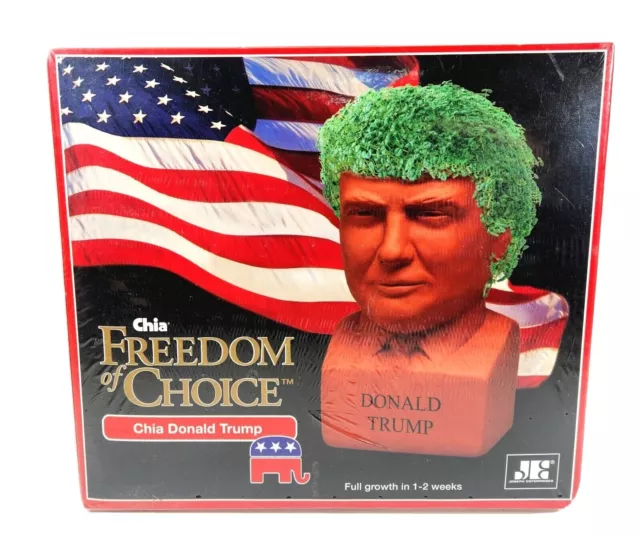 Freedom of Choice DONALD TRUMP Chia Pet Novelty Pottery Planter Factory Sealed