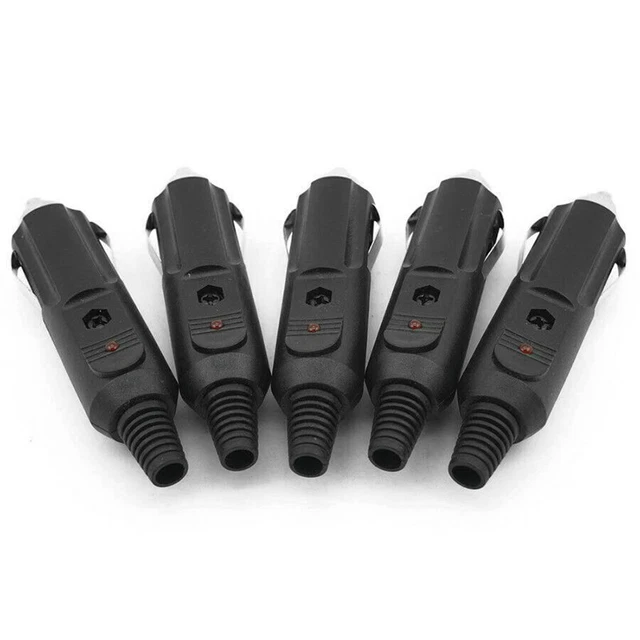 Set Accendisigari Spina 12V-24V Spina Auto con Fusibili LED Rosso Acceso